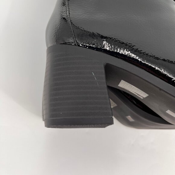 Journee Collection Covva Lace Up Boot Size 8.5 Black Faux Patent Leather - Picture 9 of 14